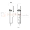 Przedłużacz biurkowy 3G 2P+Z przewód 1,5m H05VV-F 3x1,5mm²  2xUSB-A + 1xUSB+C szary matowy perfekt market olsztyn