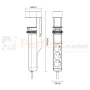 Przedłużacz biurkowy 3G 2P+Z przewód 1,5m H05VV-F 3x1,5mm²  2xUSB-A + 1xUSB+C szary matowy perfekt market olsztyn