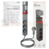 Przedłużacz biurkowy 3G 2P+Z przewód 1,5m H05VV-F 3x1,5mm²  2xUSB-A + 1xUSB+C szary matowy perfekt market olsztyn
