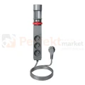Przedłużacz biurkowy 3G 2P+Z przewód 1,5m H05VV-F 3x1,5mm²  2xUSB-A + 1xUSB+C szary matowy perfekt market olsztyn
