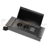Gniazdo meblowe wpuszczane 2x230V + USB-A+C czarne szczotkowane aluminium POWERPORT perfekt market olsztyn