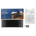 Gniazdo meblowe wpuszczane 2x230V + USB-A+C czarne szczotkowane aluminium POWERPORT perfekt market olsztyn