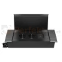 Gniazdo meblowe wpuszczane 2x230V + USB-A+C czarne szczotkowane aluminium POWERPORT perfekt market olsztyn