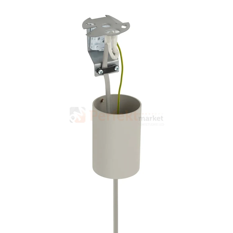 Lampa wisząca CEDRO M jedwabisty szary Nowodvorski 11665 perfekt market olsztyn