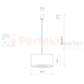 Lampa wisząca CEDRO M jedwabisty szary Nowodvorski 11665 perfekt market olsztyn