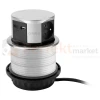Gniazdo meblowe Ø10cm wysuwane z blatu z ładowarką USB i przewód 1,5m 1xUSB-A + 1xUSB-C max. 3A srebrne perfekt market olsztyn