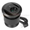 Gniazdo wpuszczane w blat z ładowarką USB przewód 1,4m 1x230V 1xUSB-A + 1xUSB-C 20W czarne ORNO perfekt market olsztyn