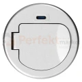 Gniazdo meblowe Ø6cm wpuszczane w blat ładowarka USB przewodem 1,9m 1xUSB-C 20W srebrne ORNO perfekt market