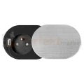 Gniazdo meblowe Ø6cm w blat zasuwane ładowarka USB przewodem 1,9m 1xUSB-A + 1xUSB-C 20W stal szczotkowana ORNO perferkt market olsztyn