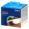 Gniazdo meblowe Ø6cm w blat zasuwane ładowarka USB przewodem 1,9m 1xUSB-A + 1xUSB-C 20W stal szczotkowana ORNO perferkt market olsztyn