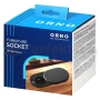 Gniazdo meblowe Ø6cm w blat zasuwane ładowarka USB przewodem 1,9m 1xUSB-A + 1xUSB-C 20W czarne szczotkowane ORNO perfekt market olsztyn