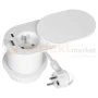 Gniazdo meblowe Ø6cm w blat zasuwane ładowarka USB przewodem 1,9m 1xUSB-A + 1xUSB-C 20W białe ORNO perfekt market olsztyn