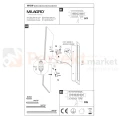Lampa ścienna zewnętrzna liniowa na elewację 150cm LED WOW II CCT czarna IP54 montaż.webp