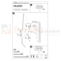 Lampa ścienna zewnętrzna liniowa na elewację 150cm LED WOW II CCT czarna IP54 montaż.webp