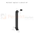 Lampa ogrodowa liniowa hermetyczna LED GARDEN 1m 24V 10W 390lm IP68 IK10 uchwyty 18 cm GRM1 czarna perfekt market olsztyn