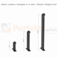 Lampa ogrodowa liniowa hermetyczna LED GARDEN 1m 24V 10W 390lm IP68 IK10 uchwyty 33 cm GRM1 czarna perfekt market olsztyn