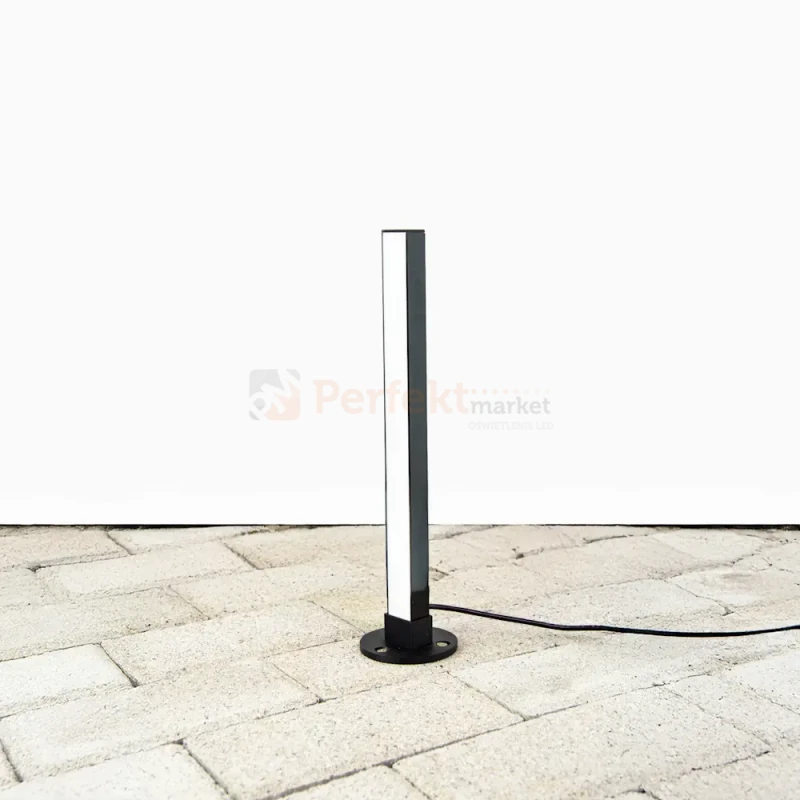 Lampa zewnętrzna linie stojąca LED GARDEN 30cm 24V 3W 113lm IP68 IK10 SG1 czarna perfekt market olsztyn