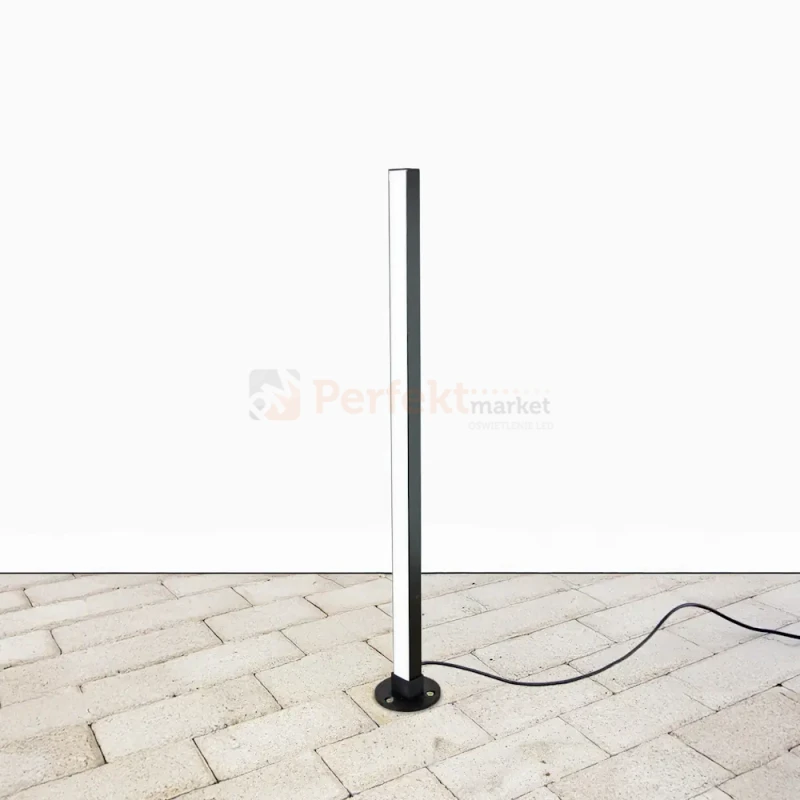 Lampa zewnętrzna linie stojąca LED GARDEN 55cm 24V 5,5W 208lm IP68 IK10 SG1 czarna perfekt market olsztyn
