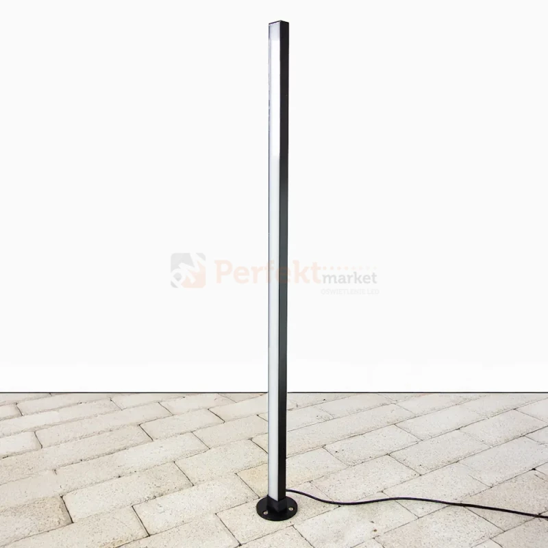 Lampa zewnętrzna linie stojąca LED GARDEN 80cm 24V 8W 303lm IP68 IK10 SG1 czarna perfekt market olsztyn