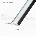Lampa ogrodowa liniowa hermetyczna LED GARDEN 1m 24V 10W 390lm IP68 IK10 uchwyty 180° 8 cm GRM2 czarna perfekt market olsztyn