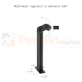 Lampa ogrodowa liniowa hermetyczna LED GARDEN 1m 24V 10W 390lm IP68 IK10 uchwyty 180° 8 cm GRM2 czarna perfekt market olsztyn