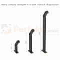 Lampa ogrodowa liniowa hermetyczna LED GARDEN 1m 24V 10W 390lm IP68 IK10 uchwyty 180° 18 cm GRM2 czarna perfekt market olsztyn