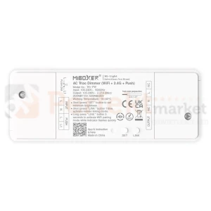 MiBoxer przekaźnik on/off ze ściemniaczem triak 500W 230V WiFi + RF 2,4GHz + PUSH DIM TRI-PW