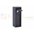 Lutec słupek ogrodowy z gniazdem shuko 1x230V MAINS czarny IP54 9702203012 czyste bez tła.webp