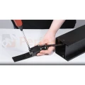 Lutec słupek ogrodowy z gniazdami E 2x230V MAINS czarny mat IP54 9702202012 montaż.webp