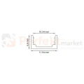 Profil aluminiowy montażowy 10x5 mm anodowany 2m do montażu taśm LED PA049165/PA049172/PA049189 perfekt market olsztyn