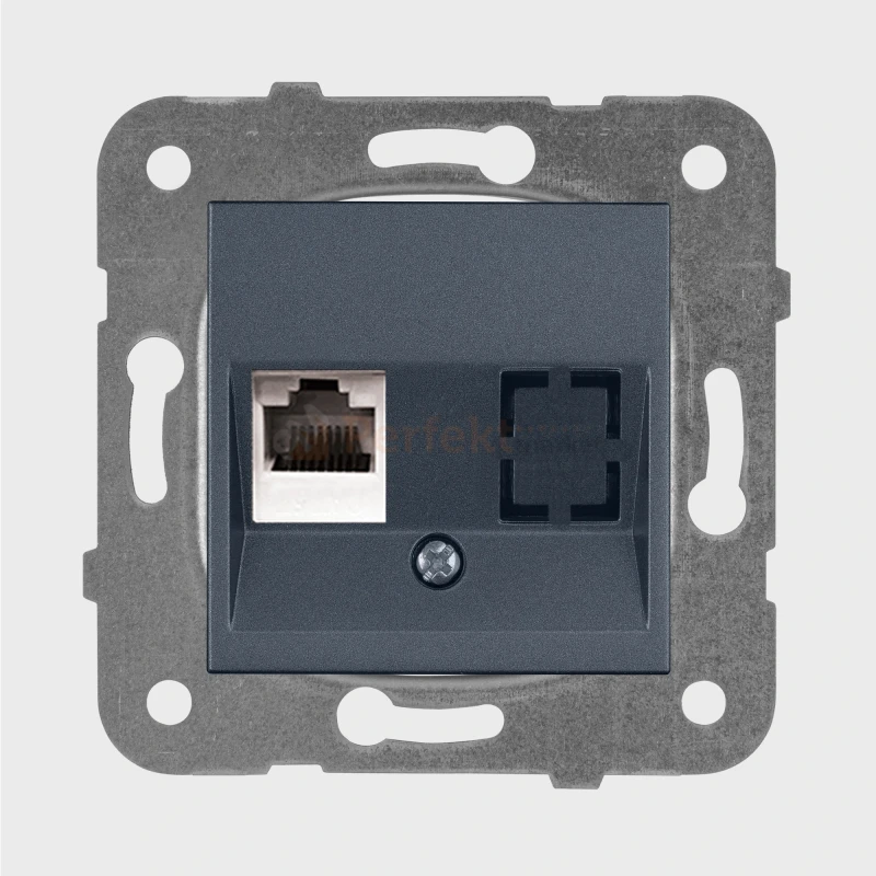 Novella gniazdo komputerowe 1xRJ45 KAT. 5e [RAL7016] BWM antracyt.webp
