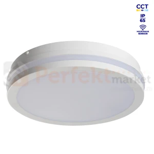 Plafon LED BENO z czujnikiem ruchu 24-30W CCT 3000/3500/4000K max 3120lm IP65 PZH okrągły biały