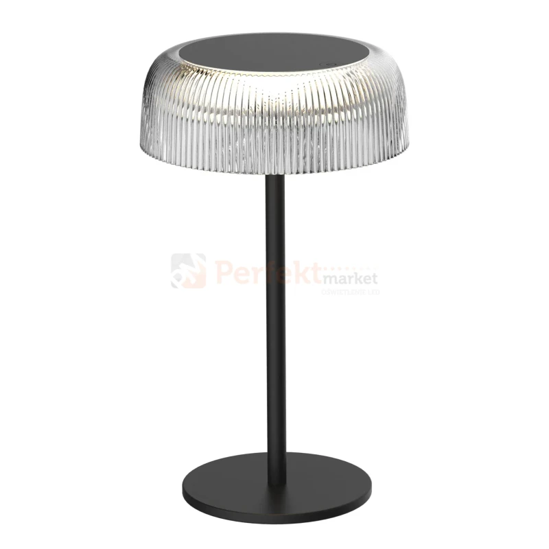 Lampa stołowa dekoracyjna TRYPOLIS LED USB C 2700K IP44 czarna.webp