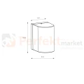 lampa zewnetrzna led scienna kinkiet brazowy ALOR markslojd wymiary.webp
