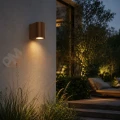 lampa zewnetrzna led scienna kinkiet brazowy ALOR markslojd aranżacja.webp