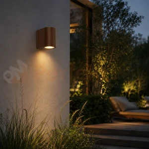 Lampa zewnętrzna kinkiet ALOR 3000K ściemnialna IP65 brązowa