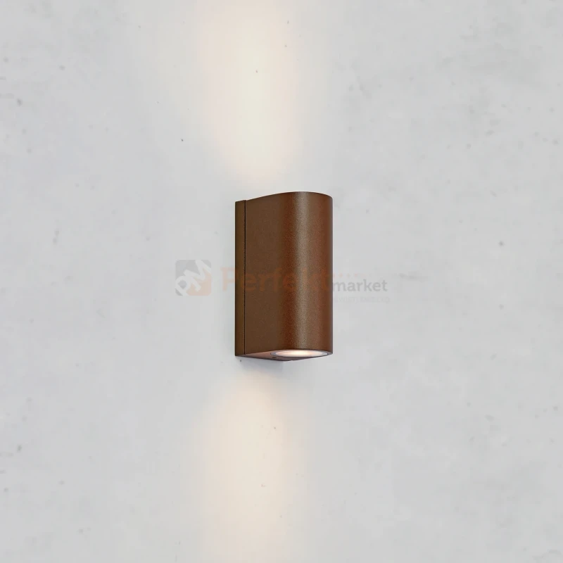 lampa zewnetrzna led scienna kinkiet brazowy ALOR 2L markslojd.webp