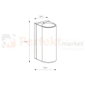 lampa zewnetrzna led scienna kinkiet brazowy ALOR 2L markslojd wymiary.webp