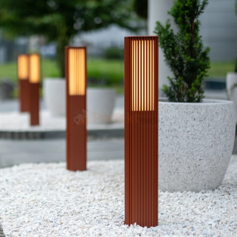 Lampa ogrodowa stojąca słupek ASTRID 3000K DALI2 55cm IP65 brąz miedziany montaż.webp