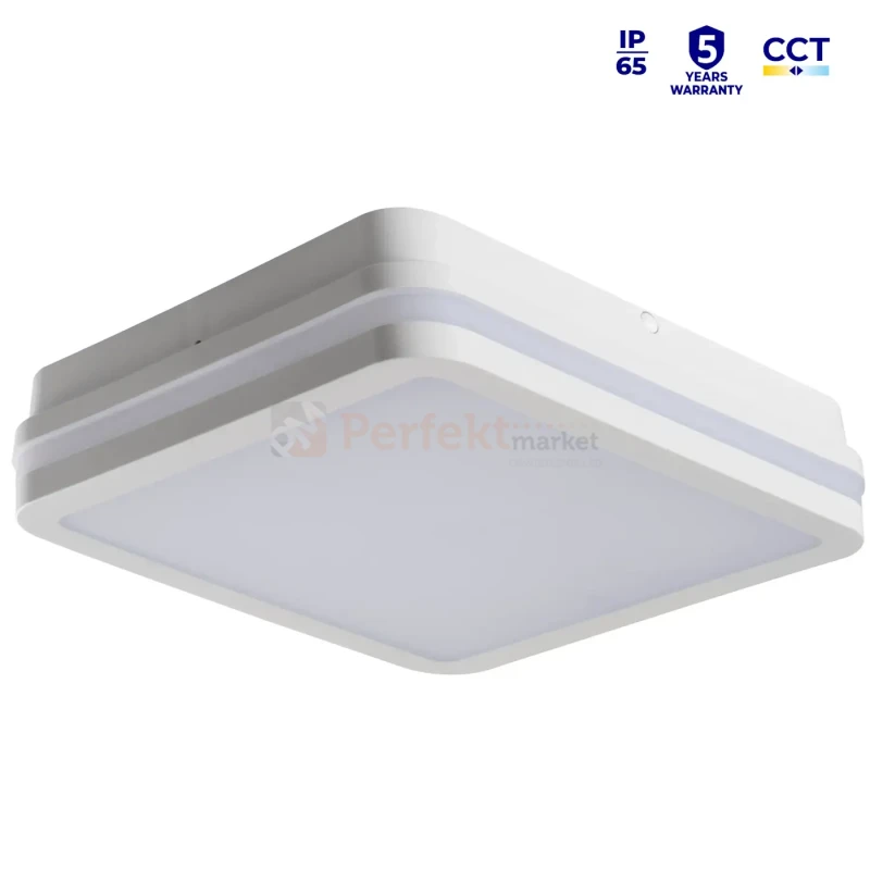 Plafon LED BENO 24-30W CCT 3000/3500/4000K max 3120lm IP65 PZH kwadratowy biały perfekt market olsztyn