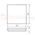 Plafon LED BENO z czujnikiem ruchu 24-30W CCT 3000/3500/4000K max 3120lm IP65 PZH kwadratowy biały perfekt market olsztyn