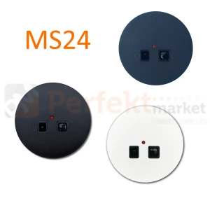 Czujnik ruchu bez sensora zmierzchu z metalową plakietką do oświetlenia schodowego Elegant MS24 Sharp [warianty]