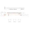 Oprawa prawa meblowa LED 12V Vela 24W 4000K IP20 2m z możliwością cięcia Free Cut grafitowa perfekt market olsztyn