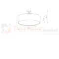 Plafon sufitowy VIOLET 7961 Nowodvorski Lighting czarny 3xE27 tkanina - 2