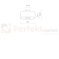 Plafon sufitowy AMARELA M 11658 Nowodvorski Lighting czarny melanż klosz tkaninowy 1xE27 - 8