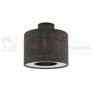Plafon sufitowy AMARELA S 11657 Nowodvorski Lighting czarny melanż klosz tkaninowy 1xE27