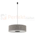 Lampa wisząca LAGO L 11675 Nowodvorski Lighting szary klosz tkaninowy 1xE27