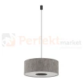 Lampa wisząca LAGO M 11674 Nowodvorski Lighting szary klosz tkaninowy 1xE27