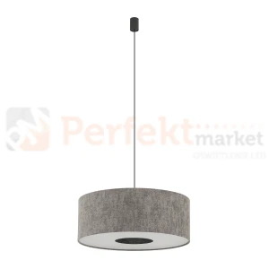 Lampa wisząca LAGO M 11674 Nowodvorski Lighting szary klosz tkaninowy 1xE27