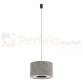 Lampa wisząca LAGO S 11673 Nowodvorski Lighting szary klosz tkaninowy 1xE27